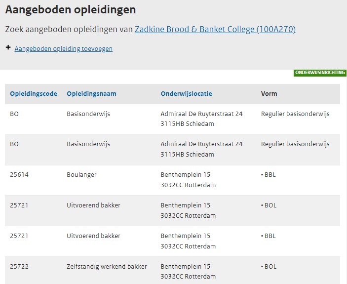 JPG Aangeboden opleiding selecteren vanuit aangeboden opleidingen