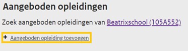 JPG Aangeboden opleiding toevoegen