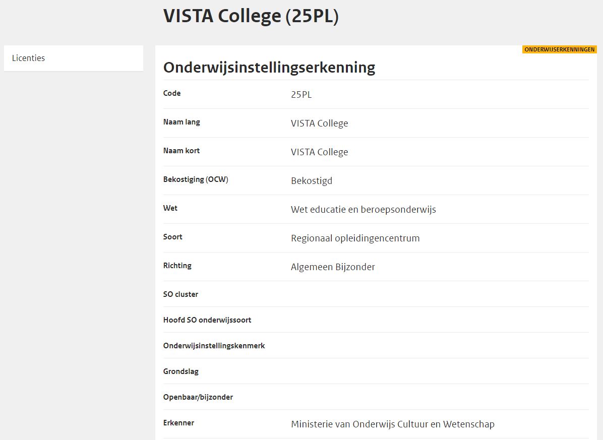 JPG Detailscherm onderwijsinstellingserkenning