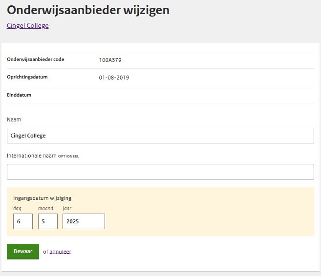 JPG Detailscherm wijzig onderwijsaanbieder VO