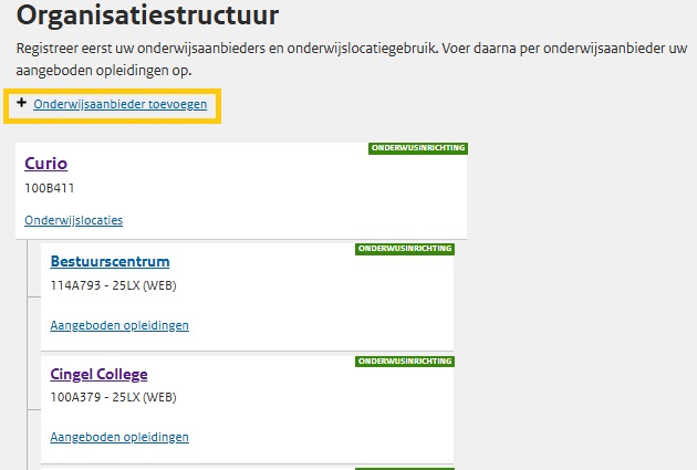 JPG Scherm selecteer onderwijsaanbieder tevoegen VO