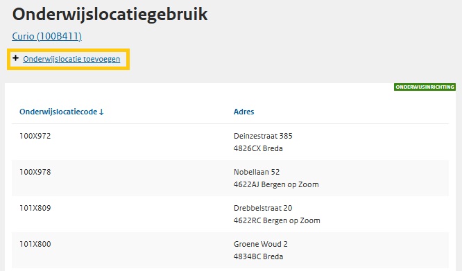 JPG Scherm selecteer onderwijslocaties toevoegen vanuit onderwijslocatiegebruik VO