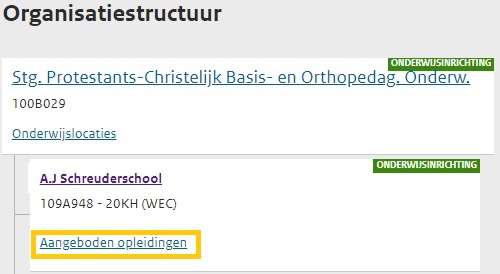 JPG Selecteer aangeboden opleiding vanuit organisatiestructuur PO