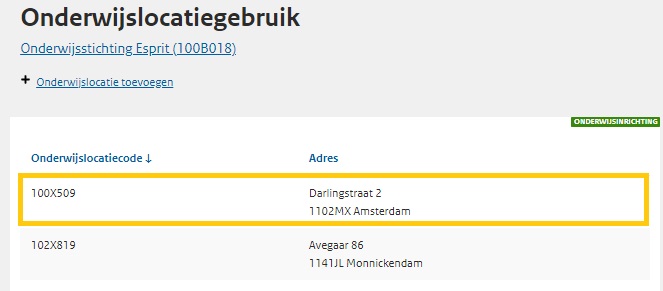 JPG Selecteer onderwijslocatie vanuit onderwijslocatiegebruik VO