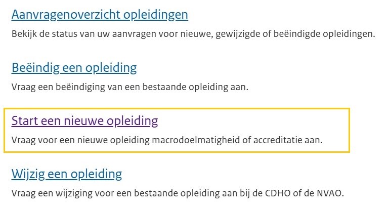 LEO Start een nieuwe opleiding
