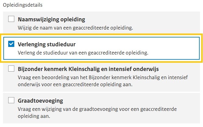 Stap 1 - NVAO verlenging studieduur Mathanja