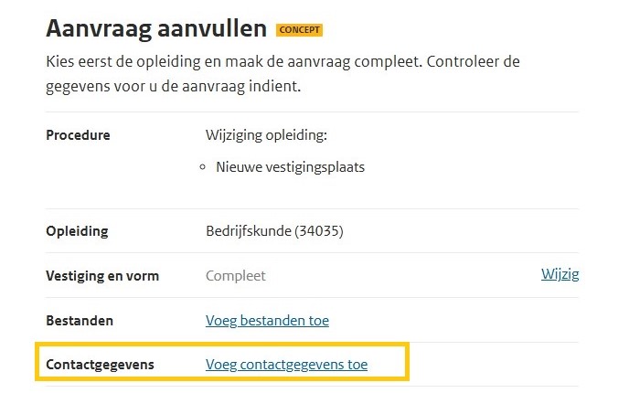 Stap 12 contactgegevens