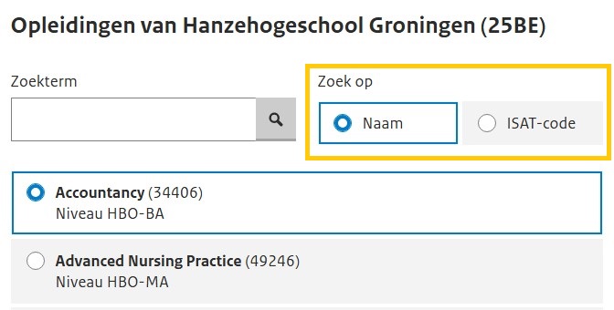 Stap 3 ISAT filter ABO