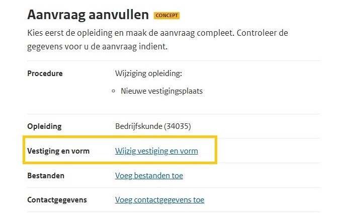 Stap 4 vestiging en vorm