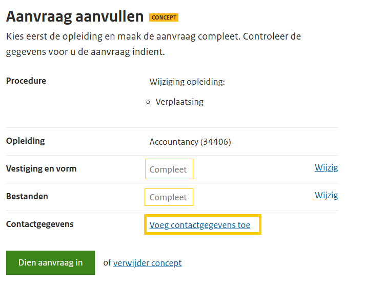 Stap 9 contactgegevens